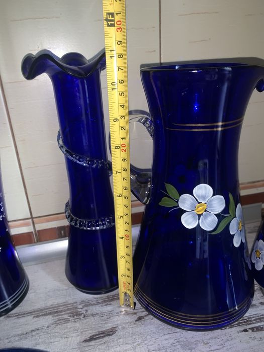 Кувшин ваза шкатулки стаканы  блюдо  кобальт
