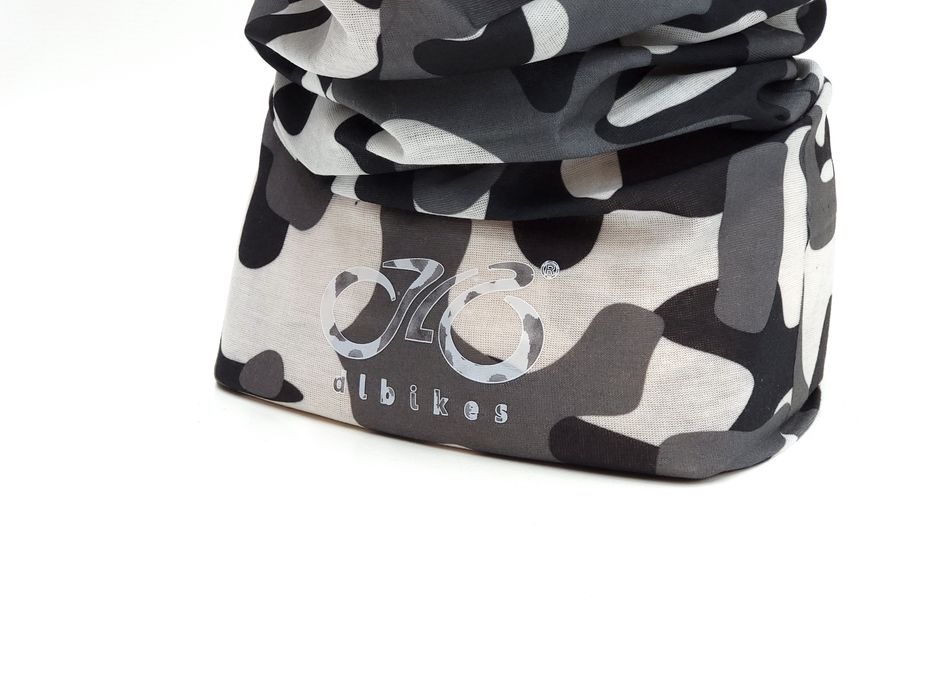 NOWY Komin tunel szalik Oryginał DLBIKES na rower narty biało czarny