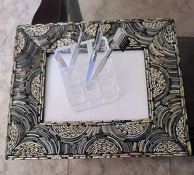 Conjunto de organizadores acrílicos transparentes para produtos de maquilhagem