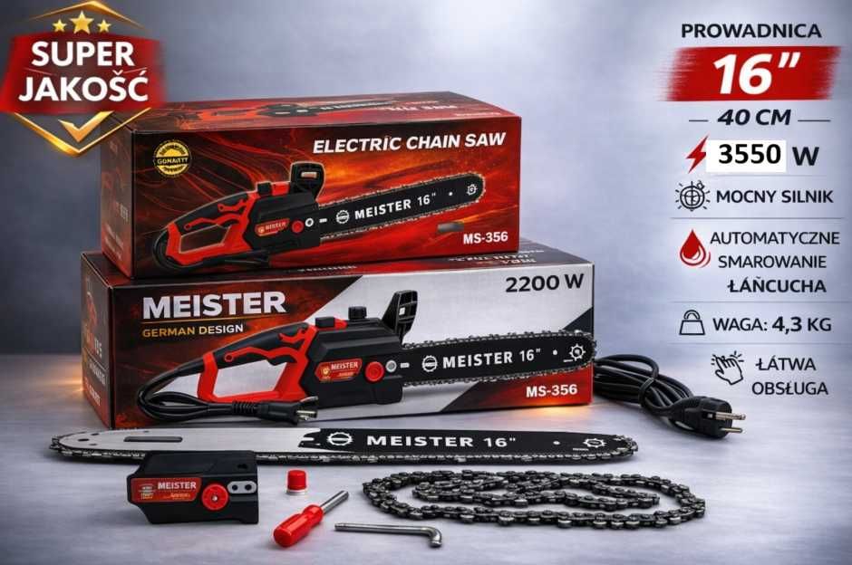 Piła łańcuchowa elektryczna 3600W prowadnica 16 cali 40 cm RöddER