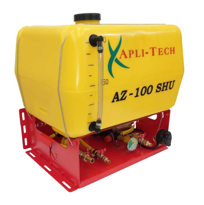 Zaprawiarka do nasion na przenośnik Apli-Tech Az-100 SHU Double Jet 12/230V CE oryginał nowa z atestem na dofinansowanie 2 dysze zaprawiające