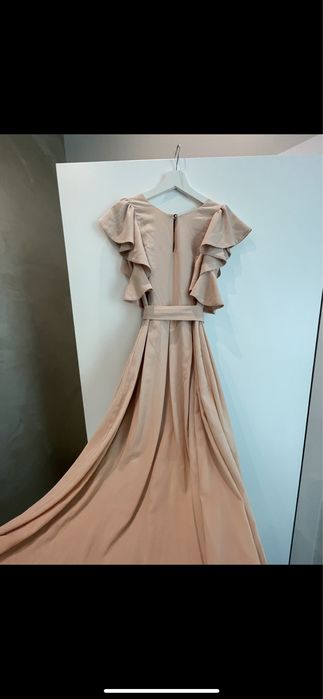 Длинное платье на выпускной, вечернее, на фотоссею розовое пудровое