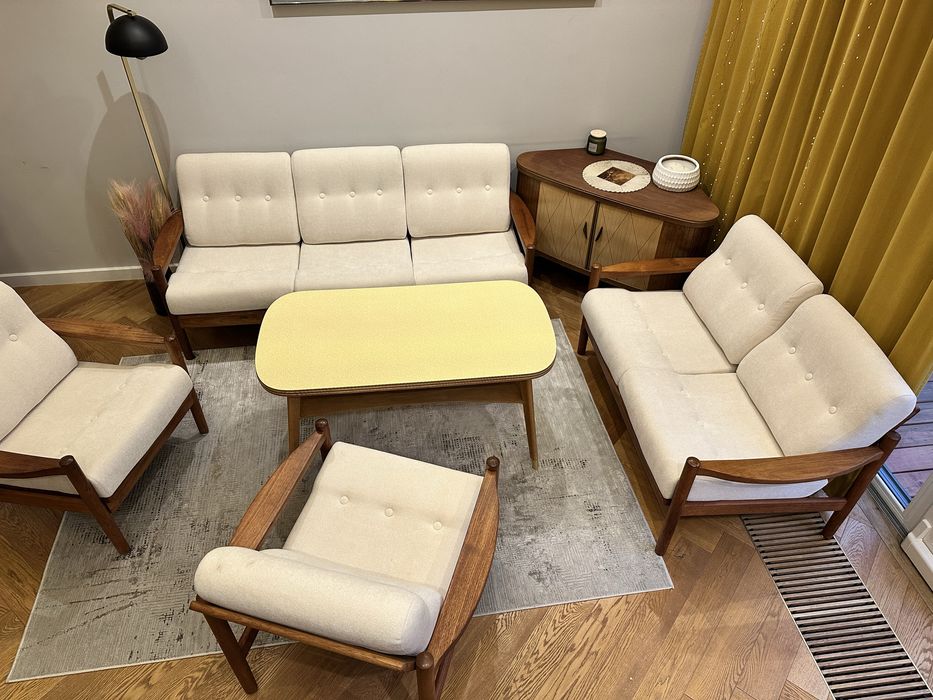 Dunskie meble Tekowe Vintage designer Domino Møbler, lata 70