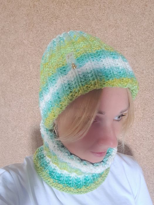 Шапка +  снуд розмір 55-57 см