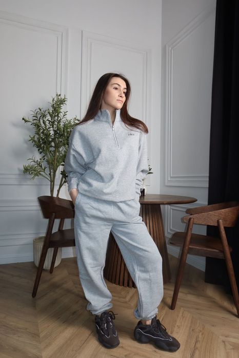 Кофта|Alo Yoga Accolade 1/4 Zip Pullover Сірий|Оригінал