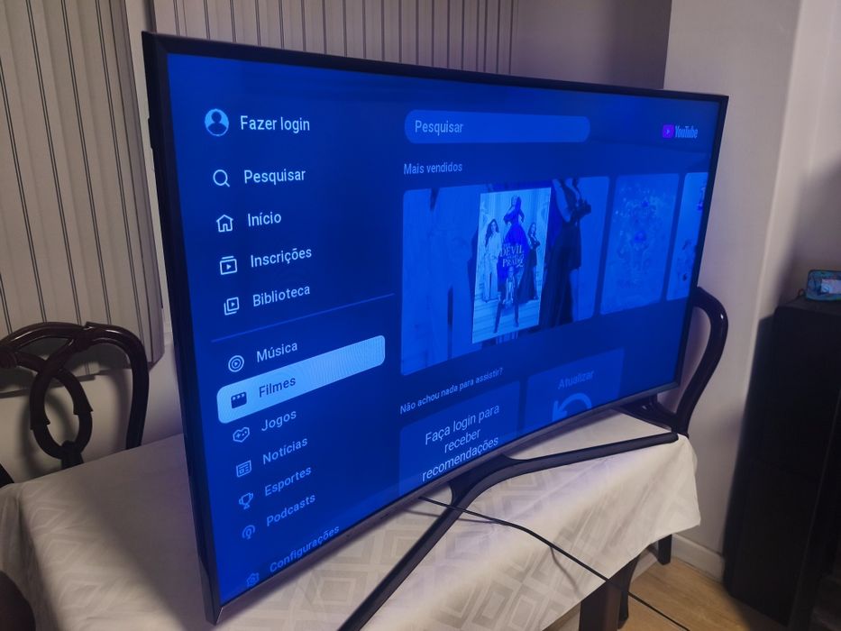 Samsung UE48J6300AK 48" Curva  – Funciona, ecrã azul