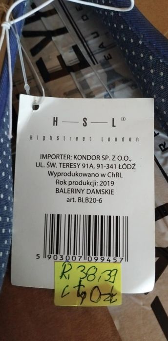 Nowe balerinki r 38/39