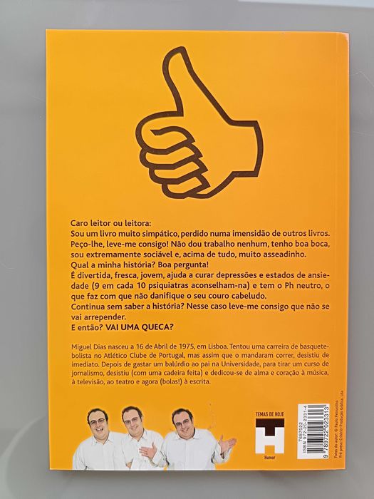 Livro: " Vai uma queca ? " de Miguel Dias, em ótimo estado, como novo.