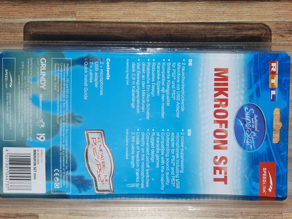 Mikrofony przewodowe 2 szt. z adapterem USB. Nowe.