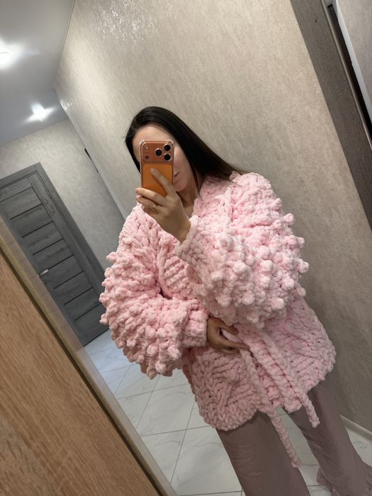 Кардиган з алізе пуфі