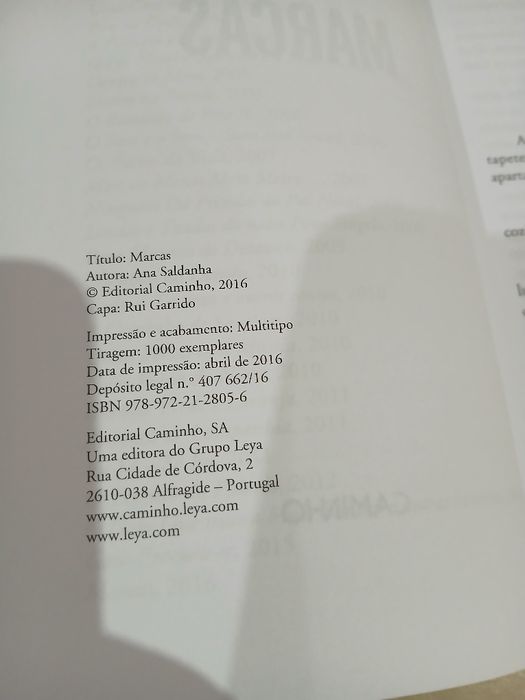 Livro Marcas Ana Saldanha