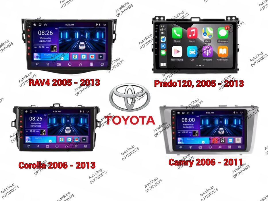 ‼️+Камера‼️Магнітола Toyota Rav4,Aygo,CamryCorolla,Android 4/64gb