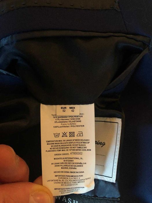 Fato de cerimónia azul elegante homem T52 NOVO