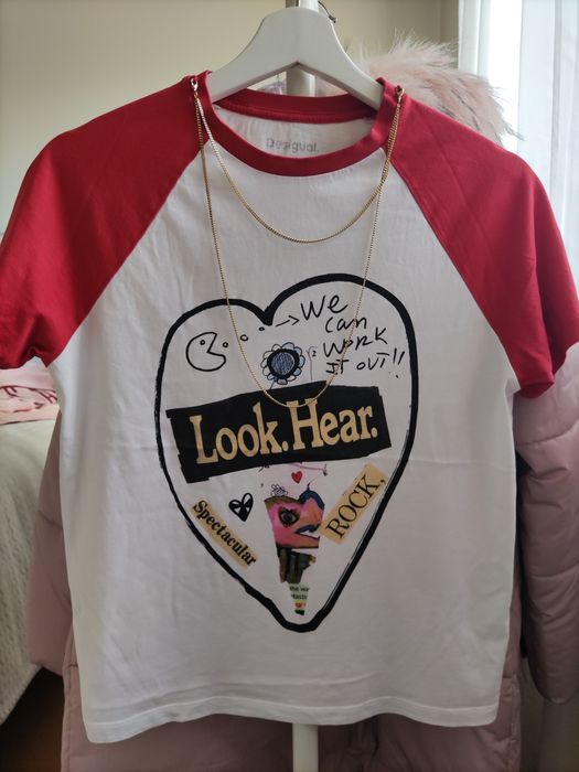 T-shirt Coração Desigual