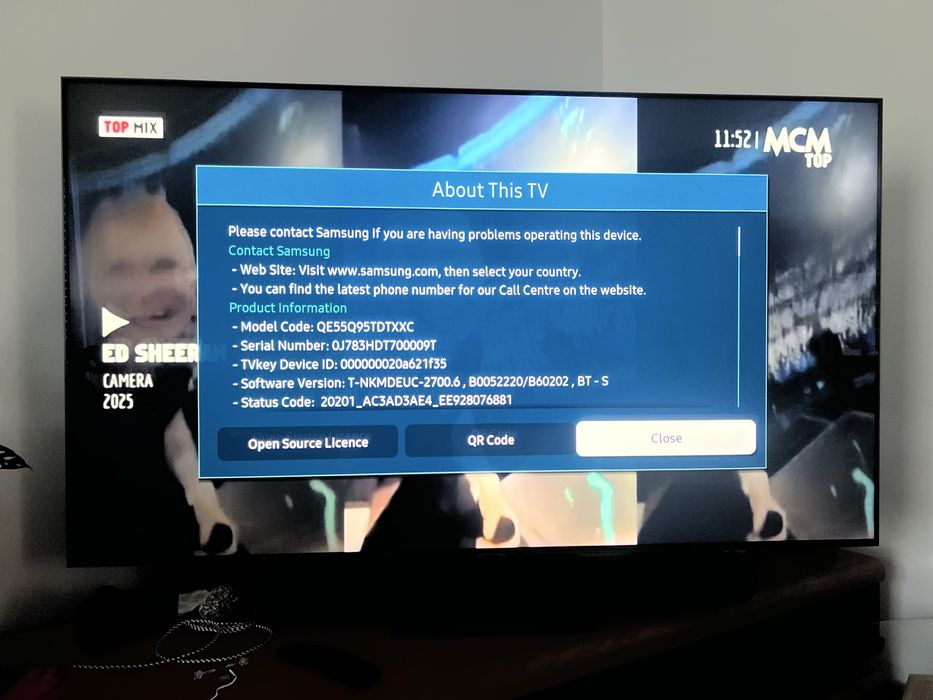 Tv samsung 55”, QE55Q95T como nova com oferta de soundbar