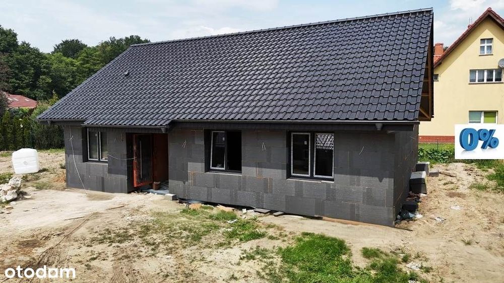 Dom w budowie,98m2,4pokoje,poddasze,5ar,Osadnicza