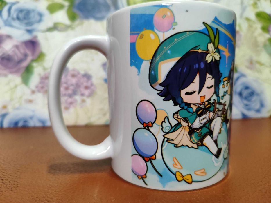 Чашка  genshin impact аніме Фурина Нахіда Венти Райден Чжун Ли