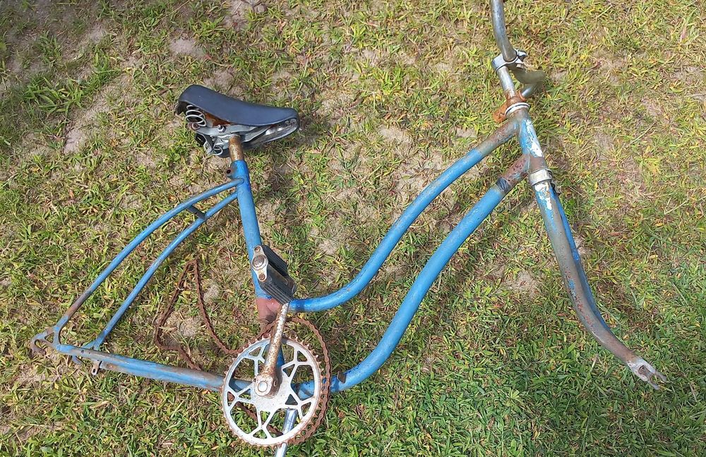 Rama, dzwonek napęd roweru ZZR Cantilever  PRL