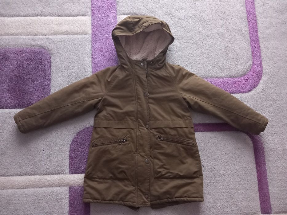 Kurtka parka zimowa zara khaki