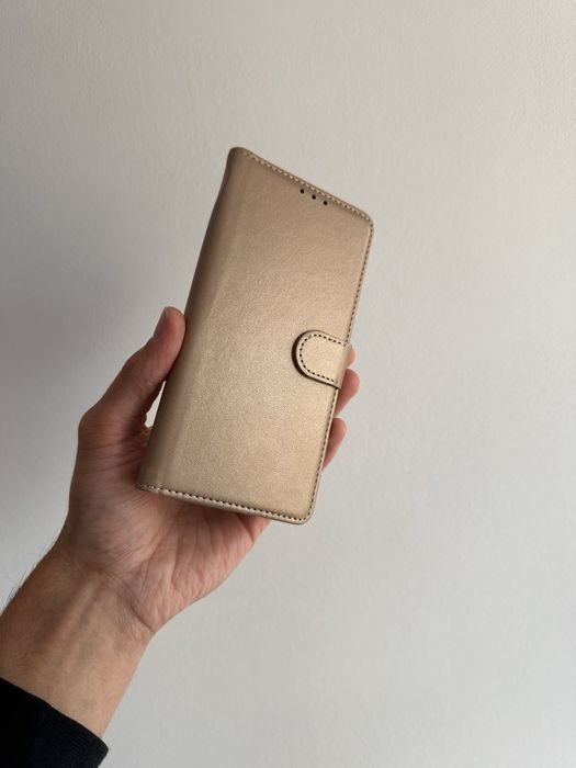 Etui z klapką zamykane złote do XIAOMI REDMI NOTE 13 PRO