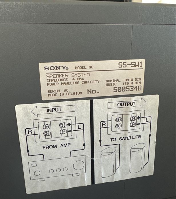 Subwoofer Sony SS-SW1