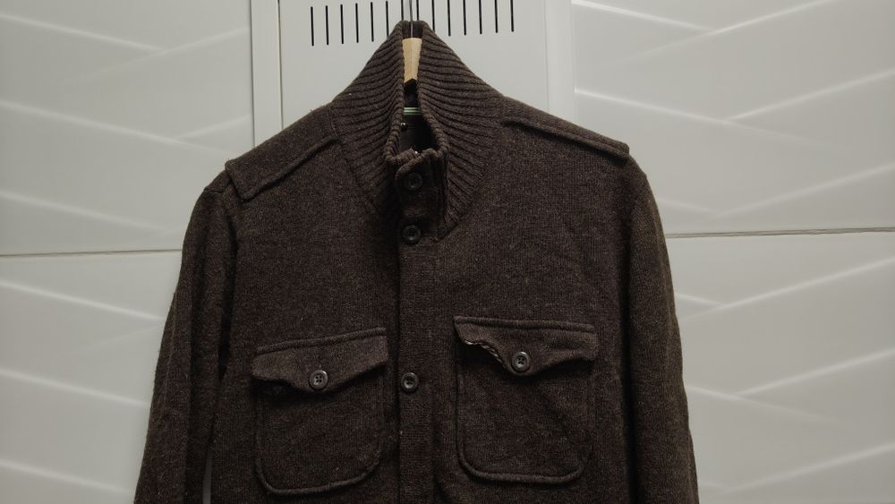 Sweter St. George r. L brąz Wełna golf kurtka