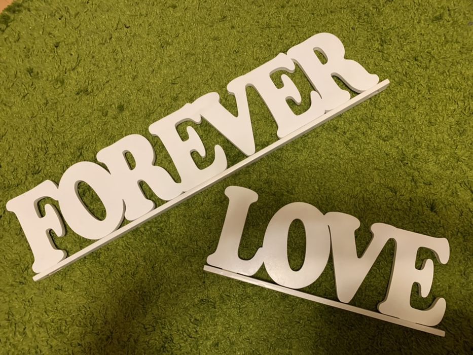 Слова з дерева, літери на весілля, табличка декоративна Love Forever