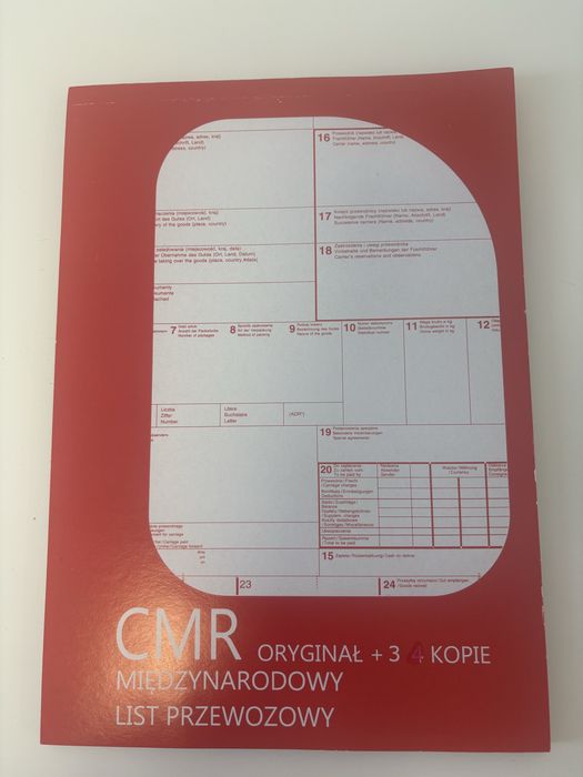 Arkusz Bloczek Cmr nowy
