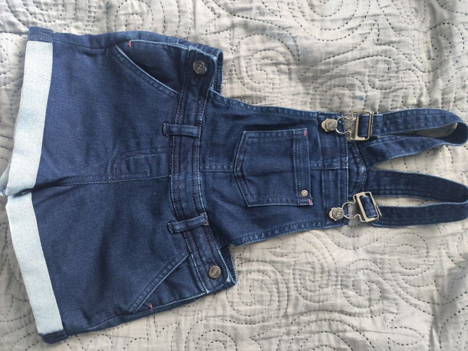Nowe bez metki 104 Lupilu ogrodniczki jeansowe krótkie spodenki na szelkach szorty