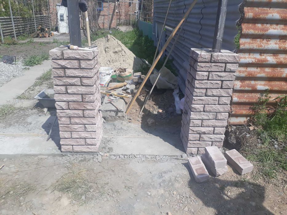 Кладочные работы . Кладка кирпича, газобетона,  пеноблока. шлакоблока