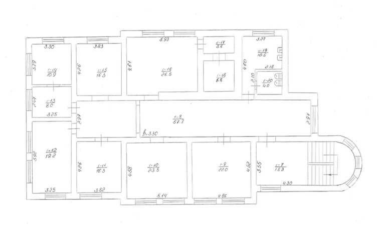 Продаж комерційного приміщення 305 м² в центрі м. Горохів (екс-банк), вул. Шевченка, 41
