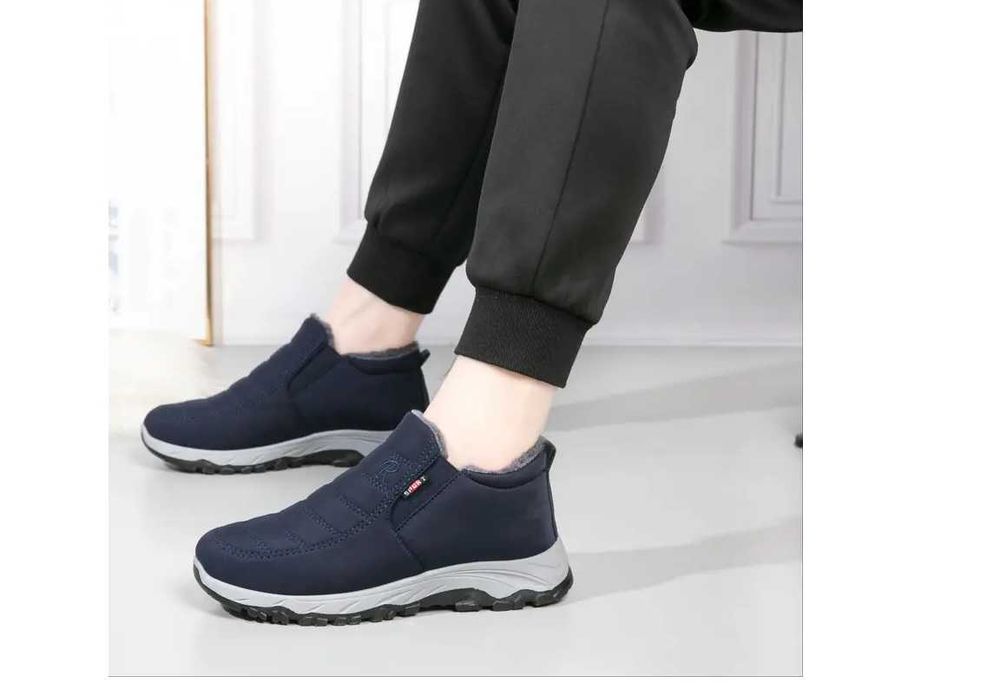 męskie Ocieplane buty zimowe nowe niebieskie/43