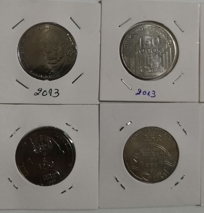 Conjunto das 6 moedas 2,5€ coleção UNC  - Portugal 2013