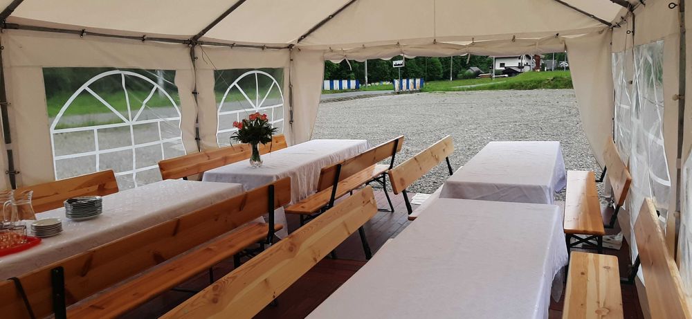 namioty do wynajęcia, podłoga,podesty, parasole grzybki gazowe