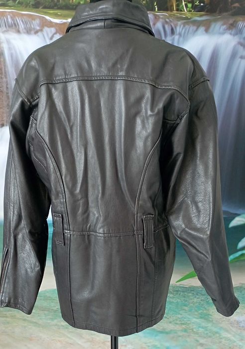 Kurtka ze skóry naturalnej cielęcej, r. L/XL (40/42) Czarna
