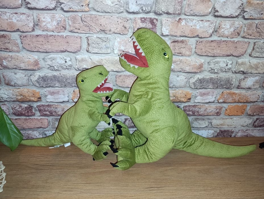 IKEA JÄTTELIK Pluszak dinozaur, Thyrannosaurus Rex duży 66 cm i mały