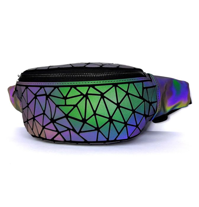 BAO BAO Поясна сумка бананка світловідбивна Хамелион