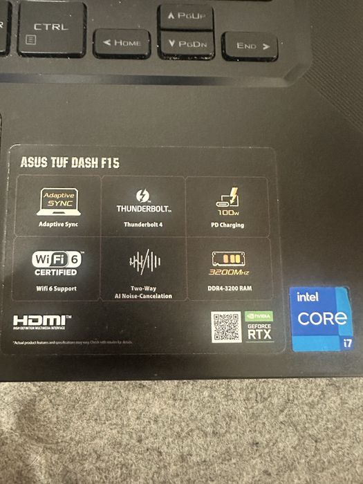 ASUS TUF Dash F15 | i7-11370H | RTX 3050 | 16GB RAM | 144hz IPS