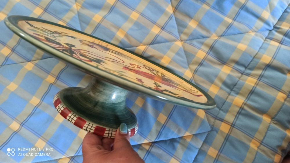 Taca/prato Xll seramicaRB bernarda