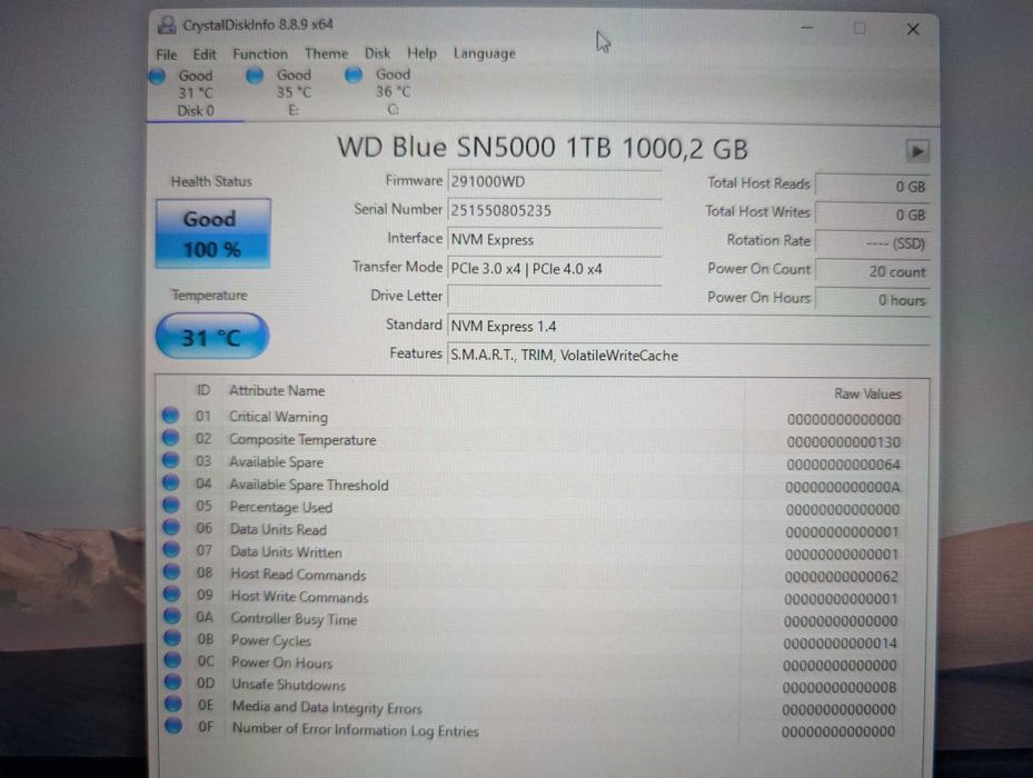 SSD SATA/m2/Nvme 1TB