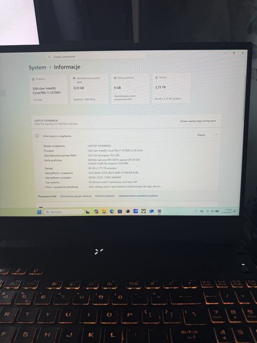 Asus TUF gaming F15