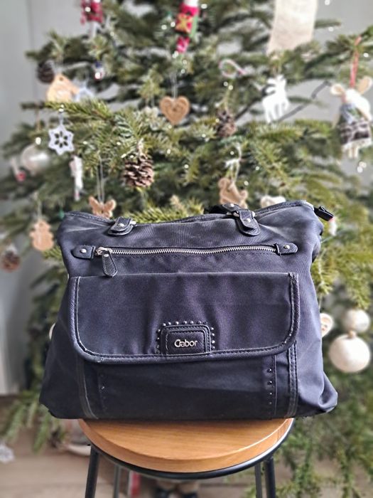 Czarna torebka materiałowa, Gabor