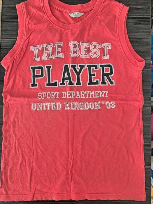 Czerwona bawełniana koszulka t-shirt rozmiar 158