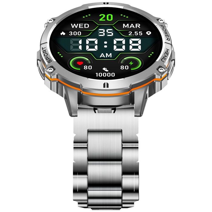 smartwatch gravity grafitowy pasek + bransoleta gt42-4