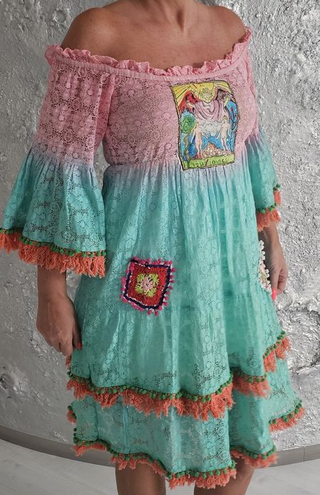 Antica Sartoria włoska sukienka boho roz M