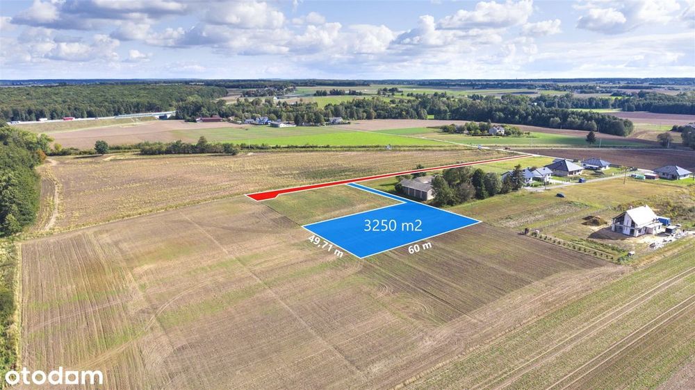 Widokowa działka 32,5 ar, ostatnia linia zabudowy!