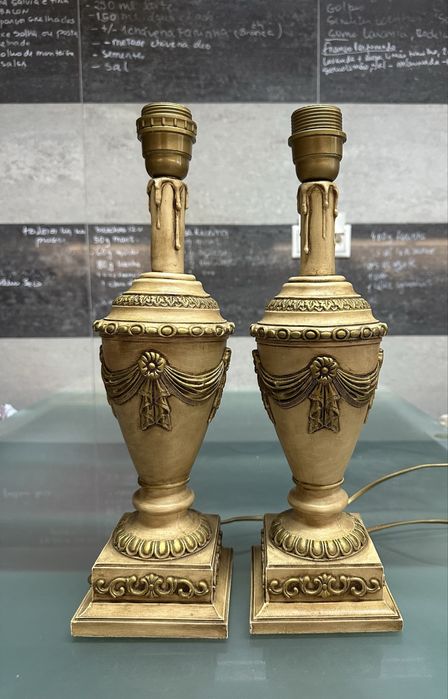 Candeeiros de mesa vintage estilo clássico