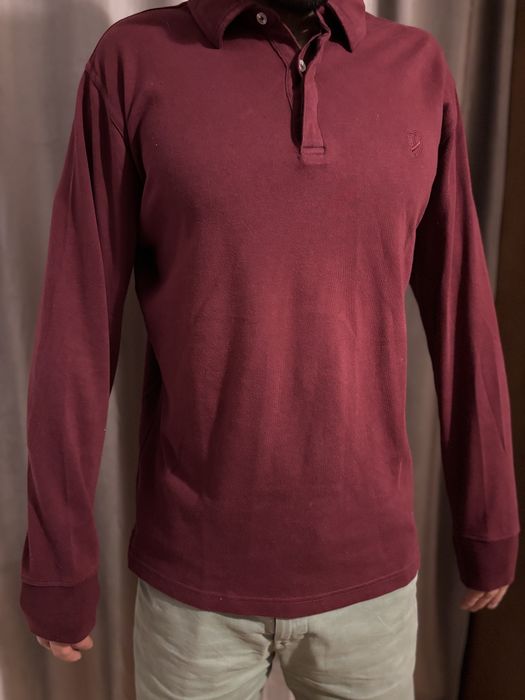 Bordowa męska  bluzka z guzikami upper casual jerem collection