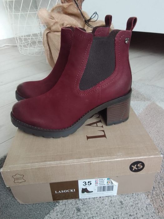 Botki Lasocki skóra rozmiar 35
