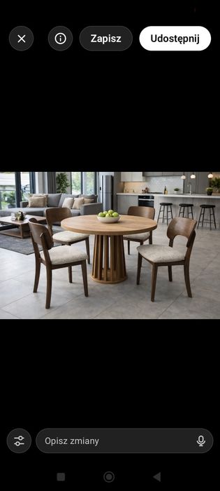 ZESTAW Stół FI 100 + 4x krzesło drewniane Oslo